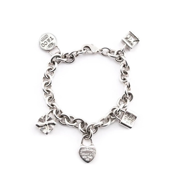 Tiffany & Co. Jewelry - TIFFANY & CO. STERLING SILVER CHAIN CHARM BRACELET